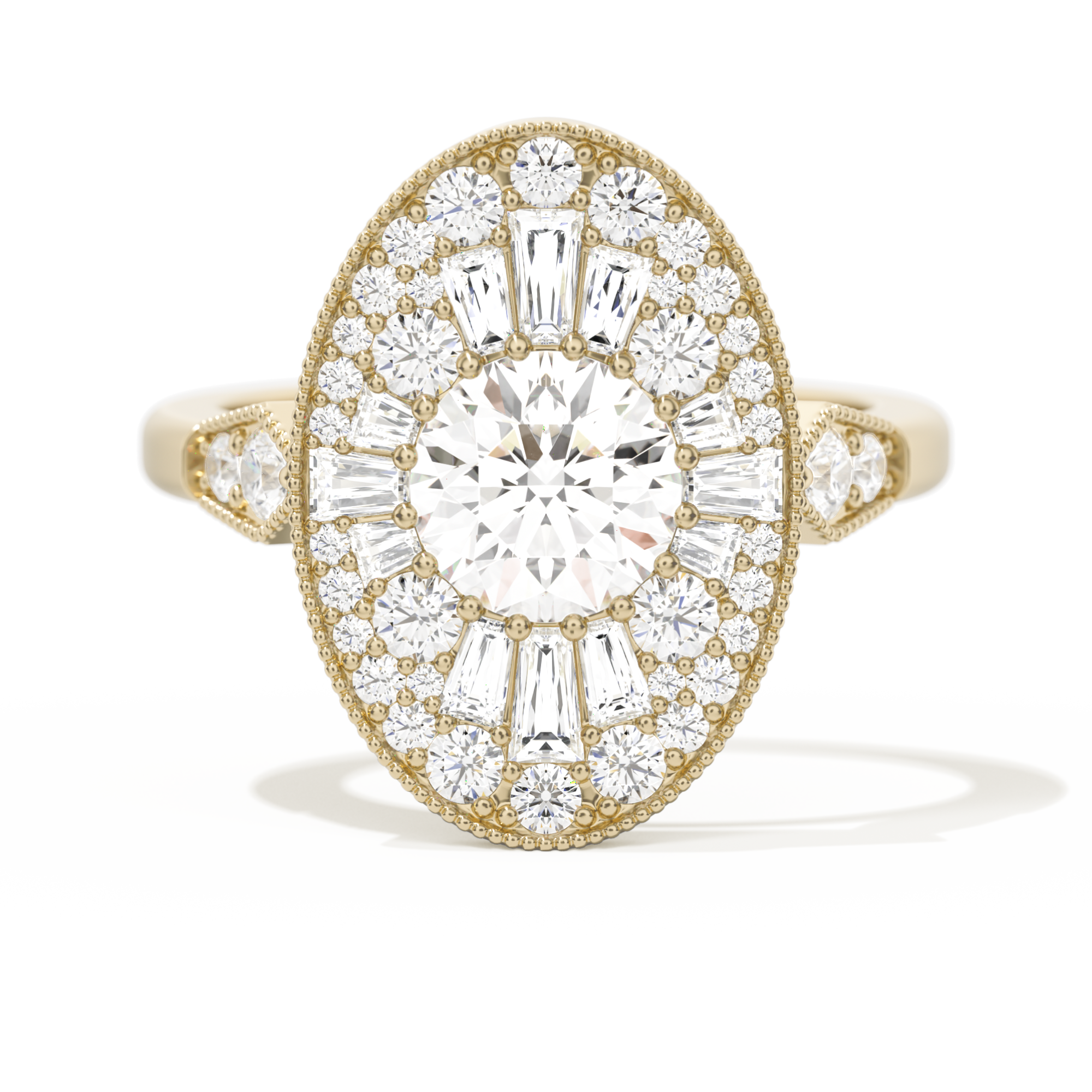 Oval Ballerina Round Center 1.00 ctw.