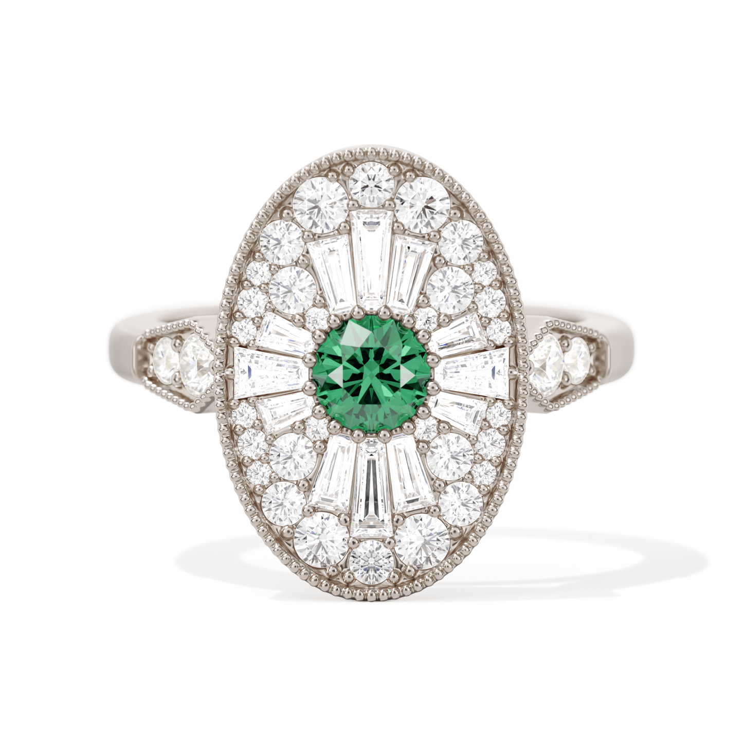 Oval Ballerina Round Center 0.35 ctw