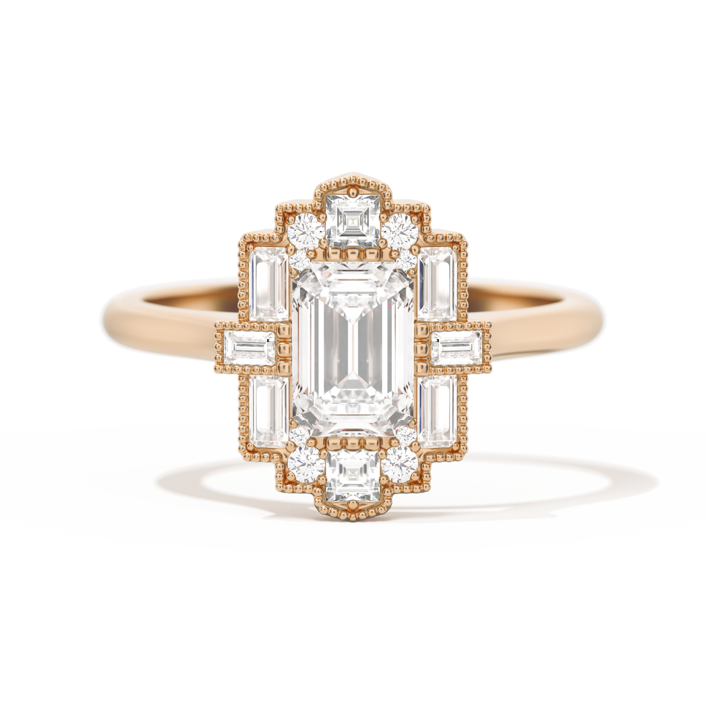 Rectangular Deco with 6x4 Emerald Cut