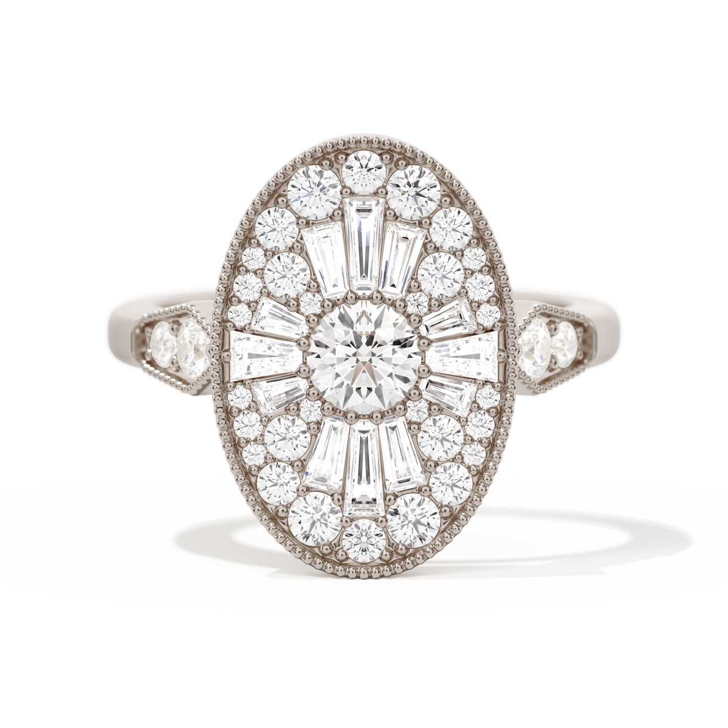 Oval Ballerina Round Center 0.35 ctw