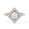 Diamond Shape Halo Round