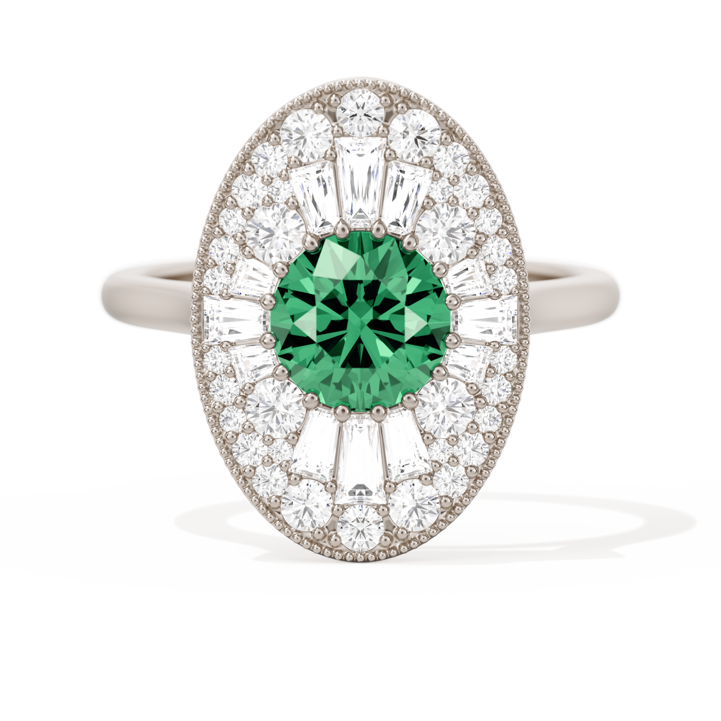 Oval Ballerina Round Center 1.00 ctw.