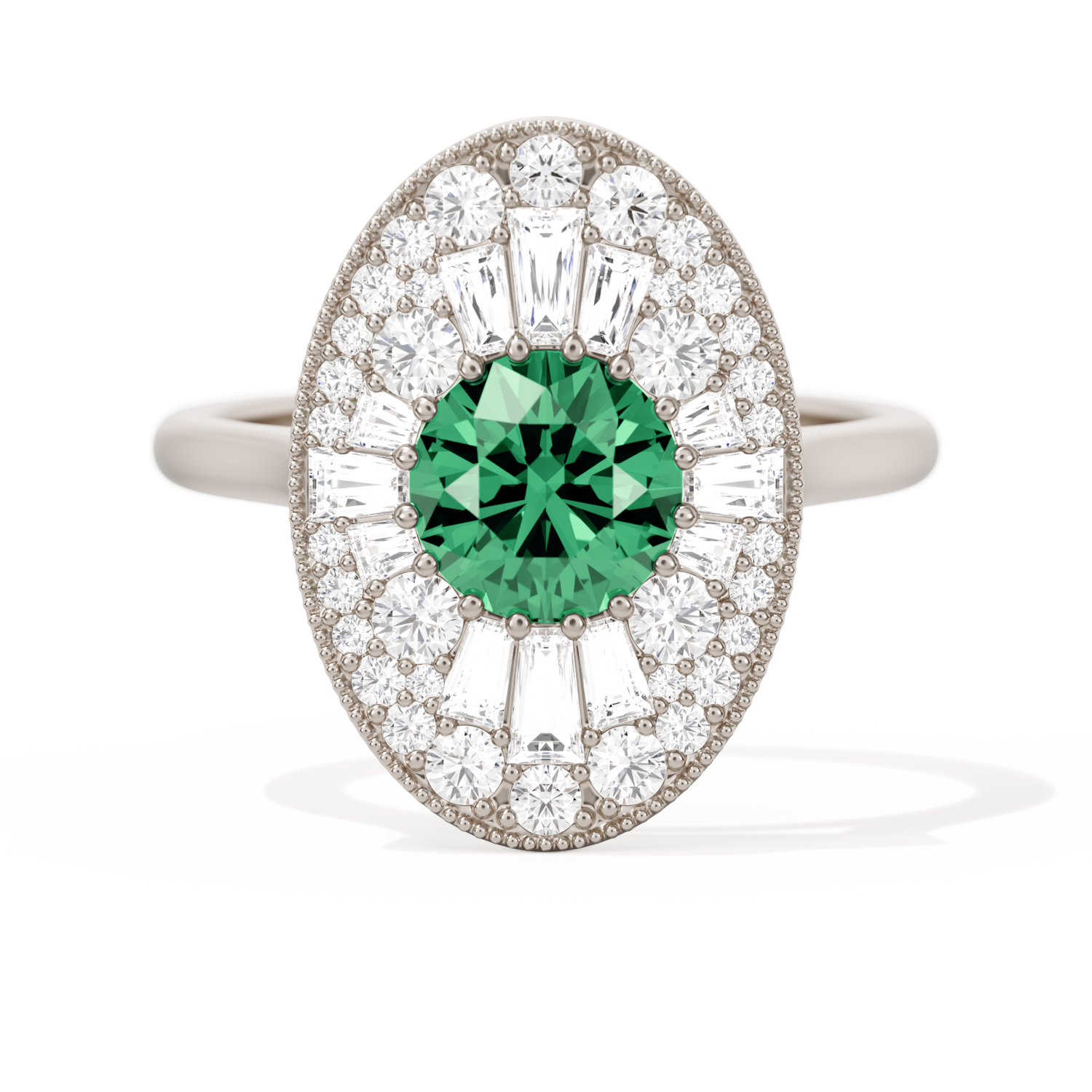 Oval Ballerina Round Center 1.00 ctw.