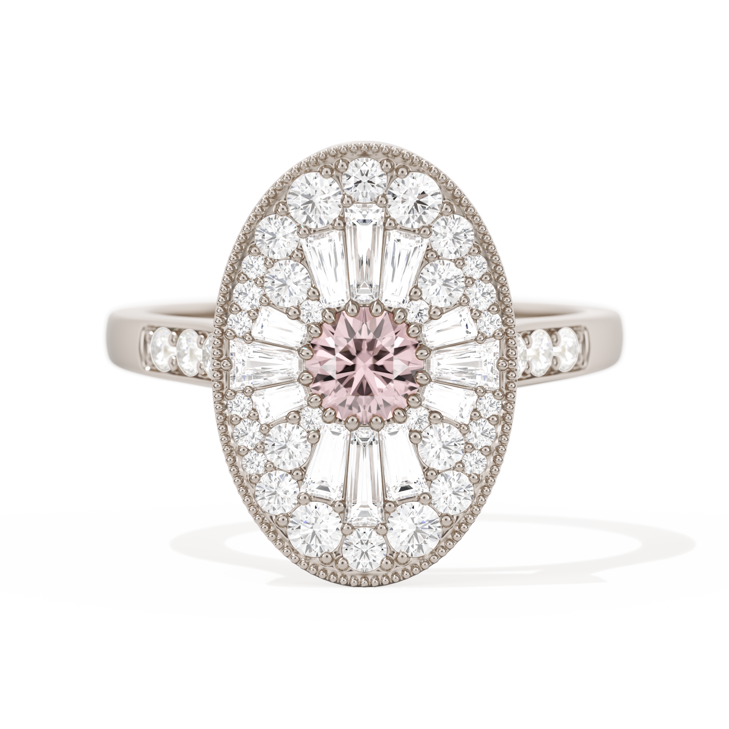 Oval Ballerina Round Center 0.35 ctw