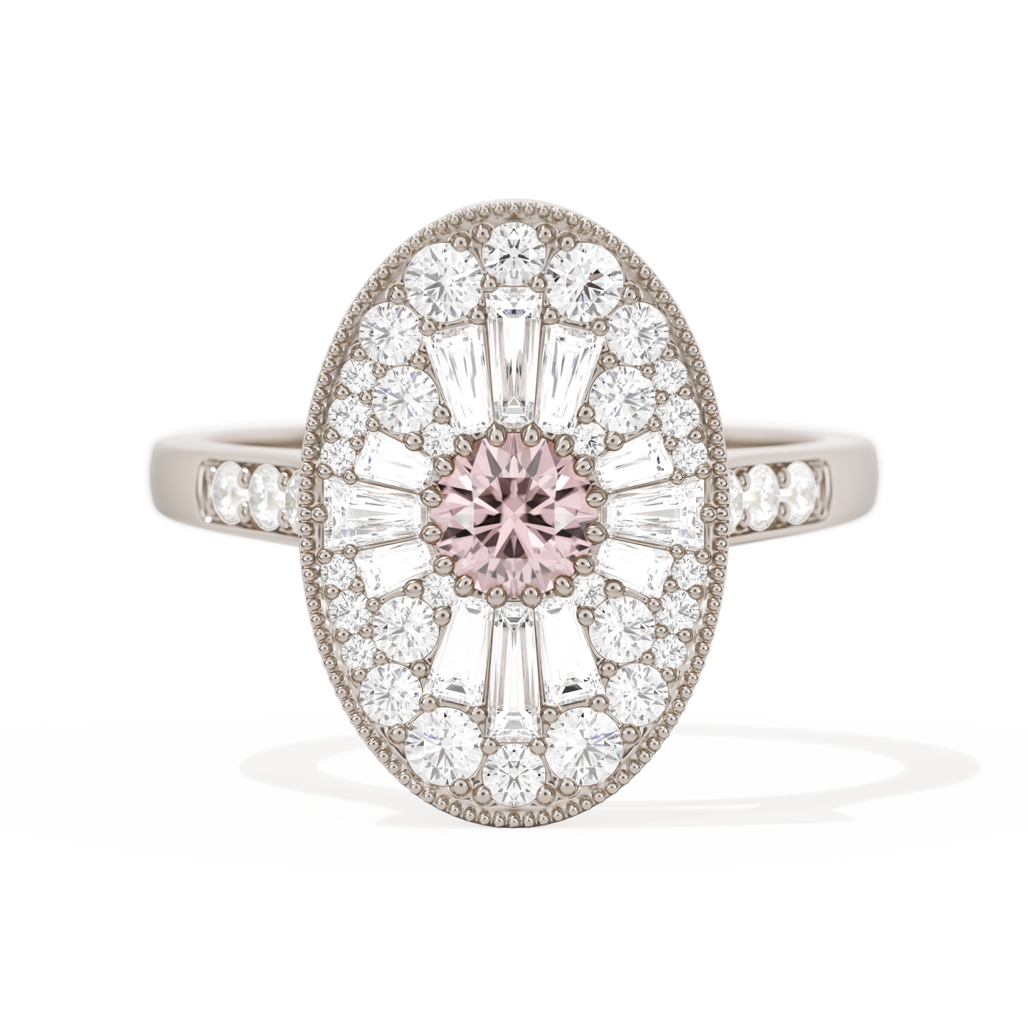 Oval Ballerina Round Center 0.35 ctw