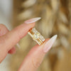 Half Round and Delicate French Pave Eternity Band