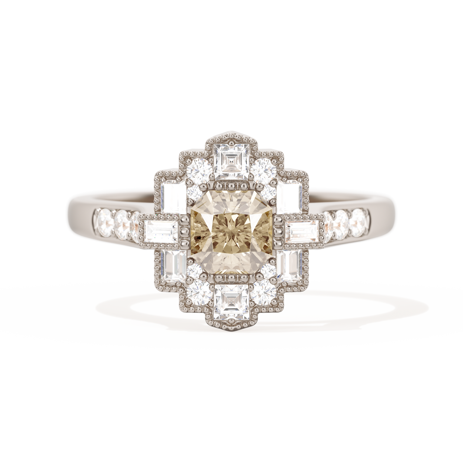 Square Deco with Asscher Cut