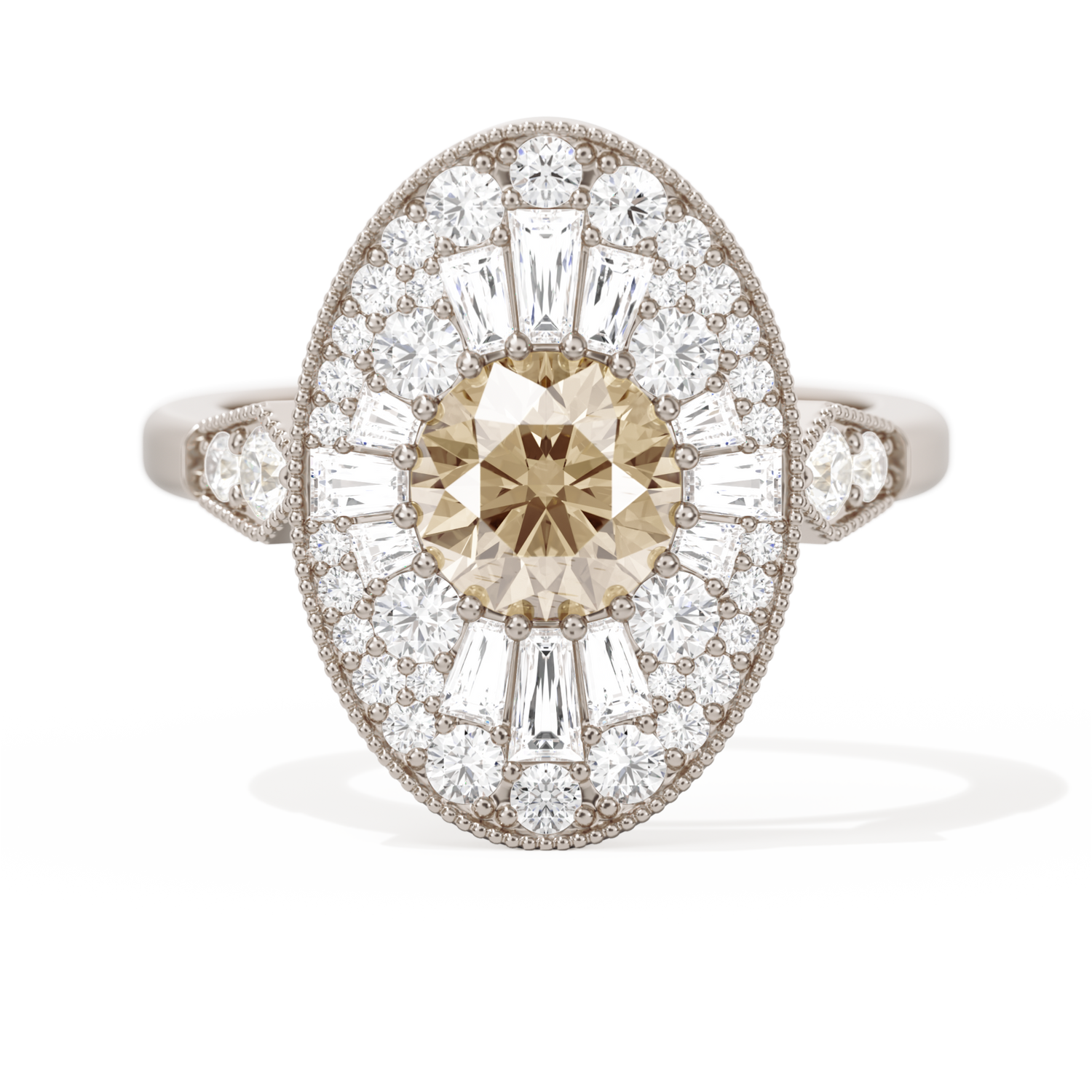 Oval Ballerina Round Center 1.00 ctw.