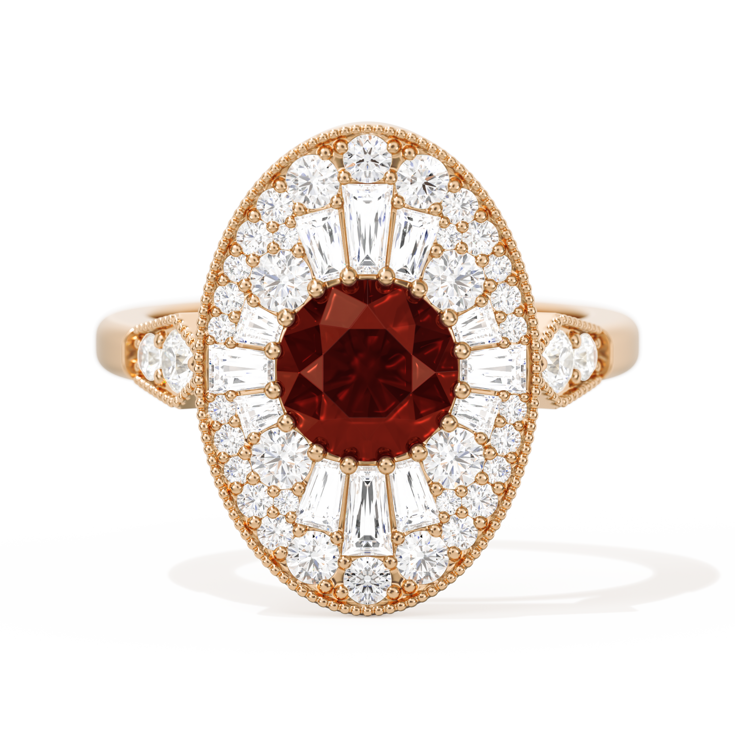 Oval Ballerina Round Center 1.00 ctw.
