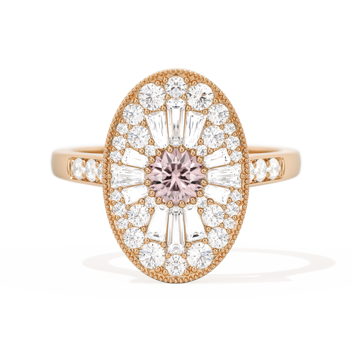 Oval Ballerina Round Center 0.35 ctw