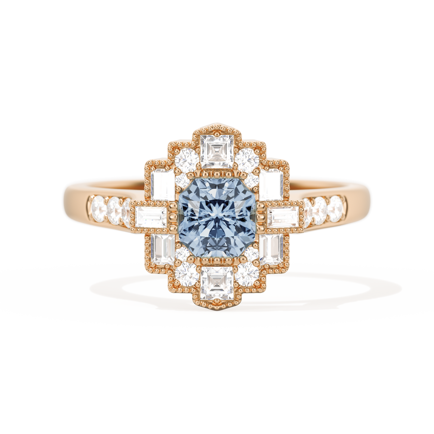 Square Deco with Asscher Cut