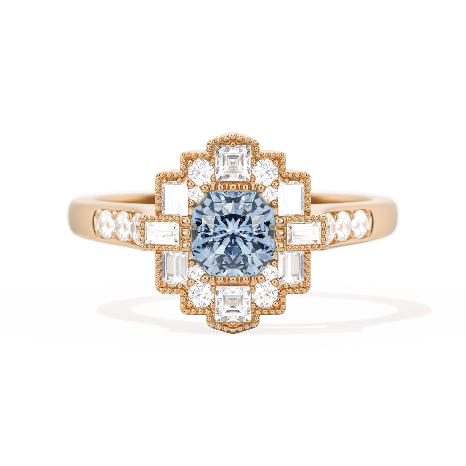 Square Deco with Asscher Cut