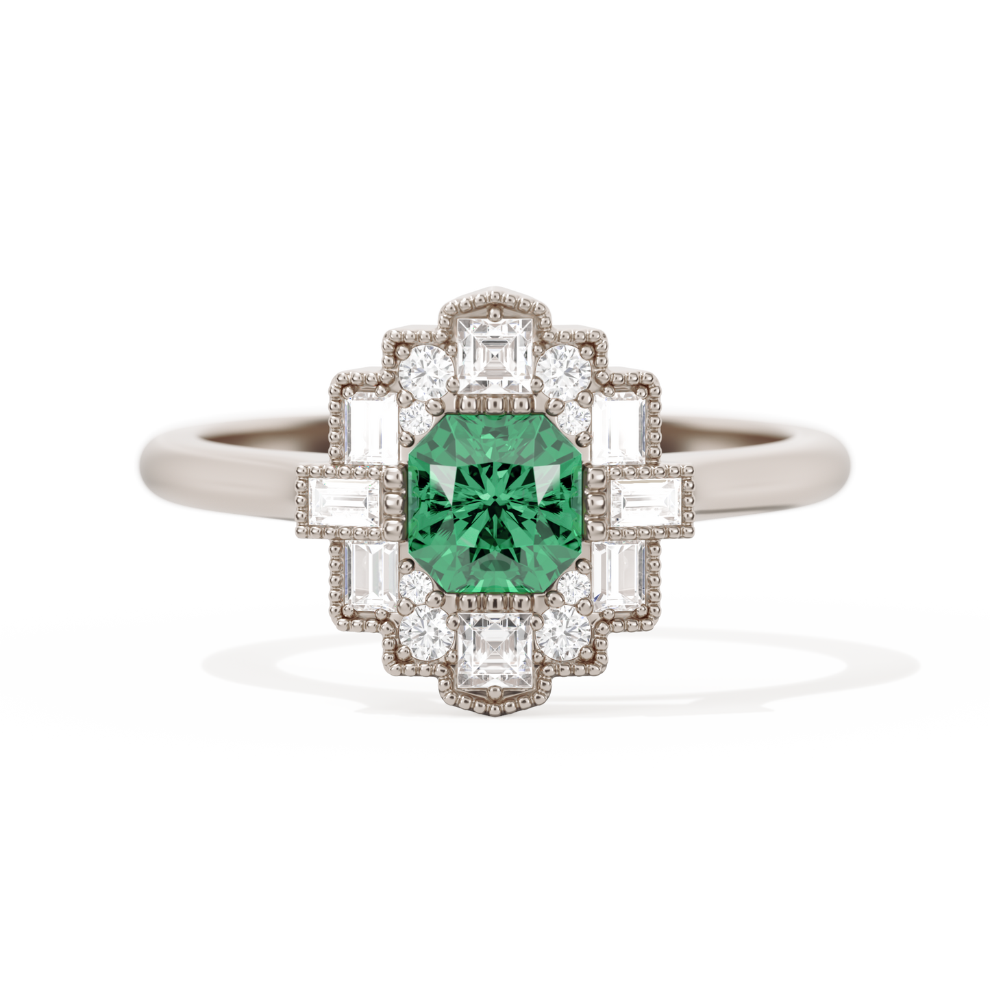 Square Deco with Asscher Cut