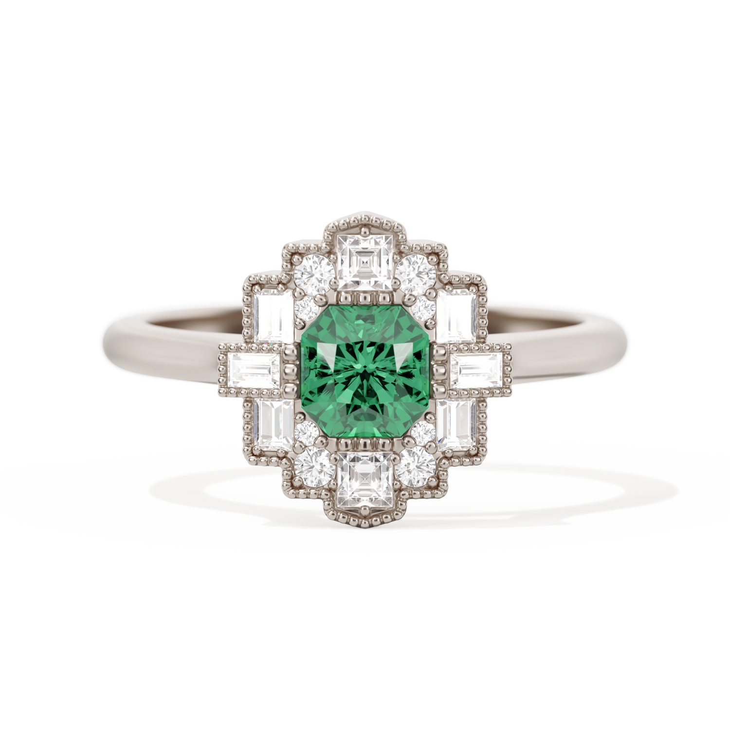 Square Deco with Asscher Cut