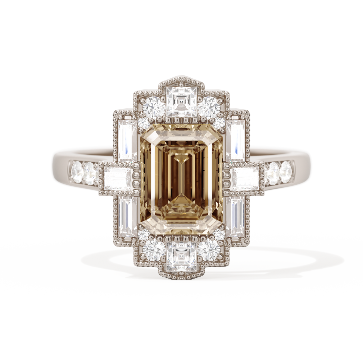 Rectangular Deco with 8x6 Emerald Cut