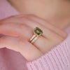 4.13 ctw Plumeria Green Radiant Cut Diamond Ring