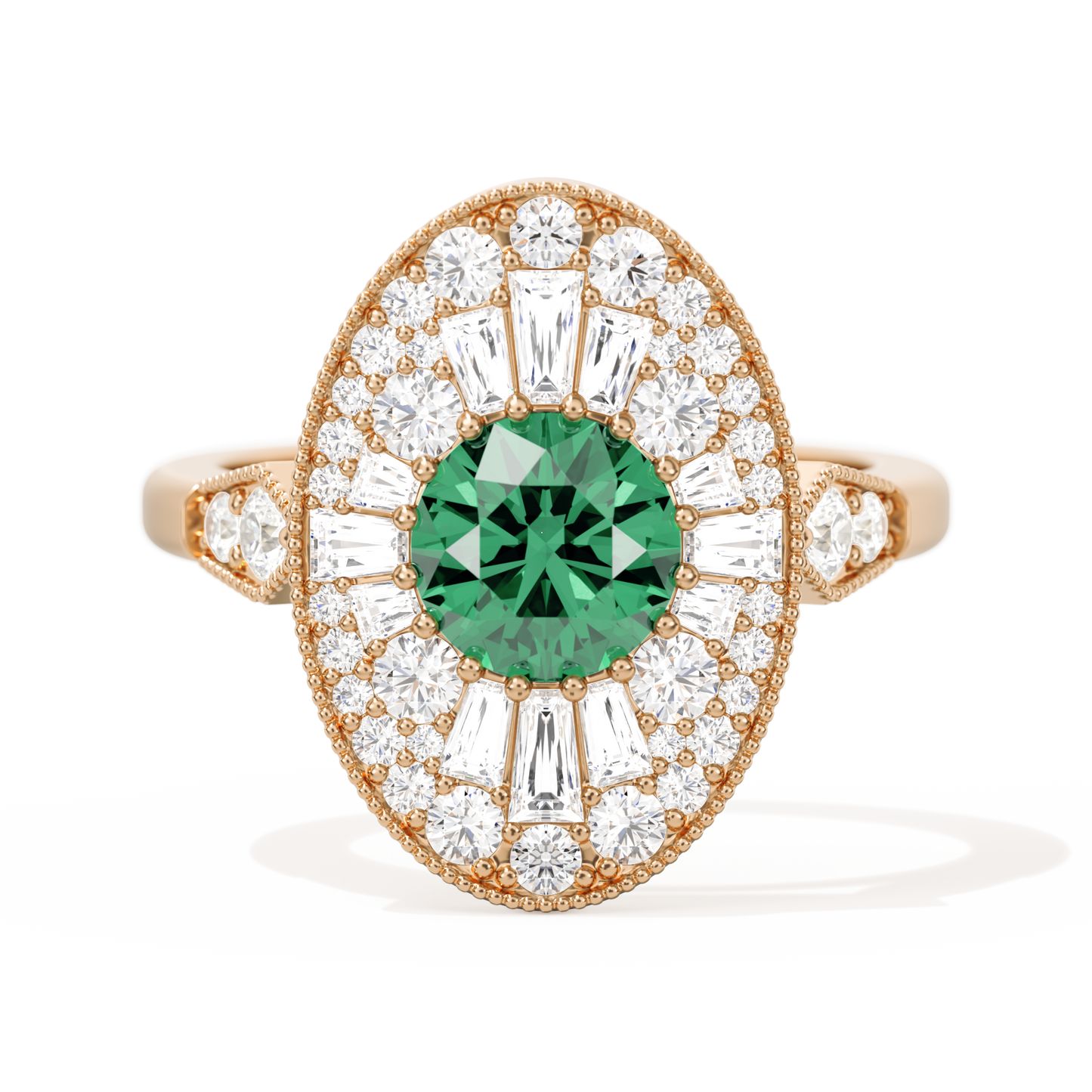 Oval Ballerina Round Center 1.00 ctw.