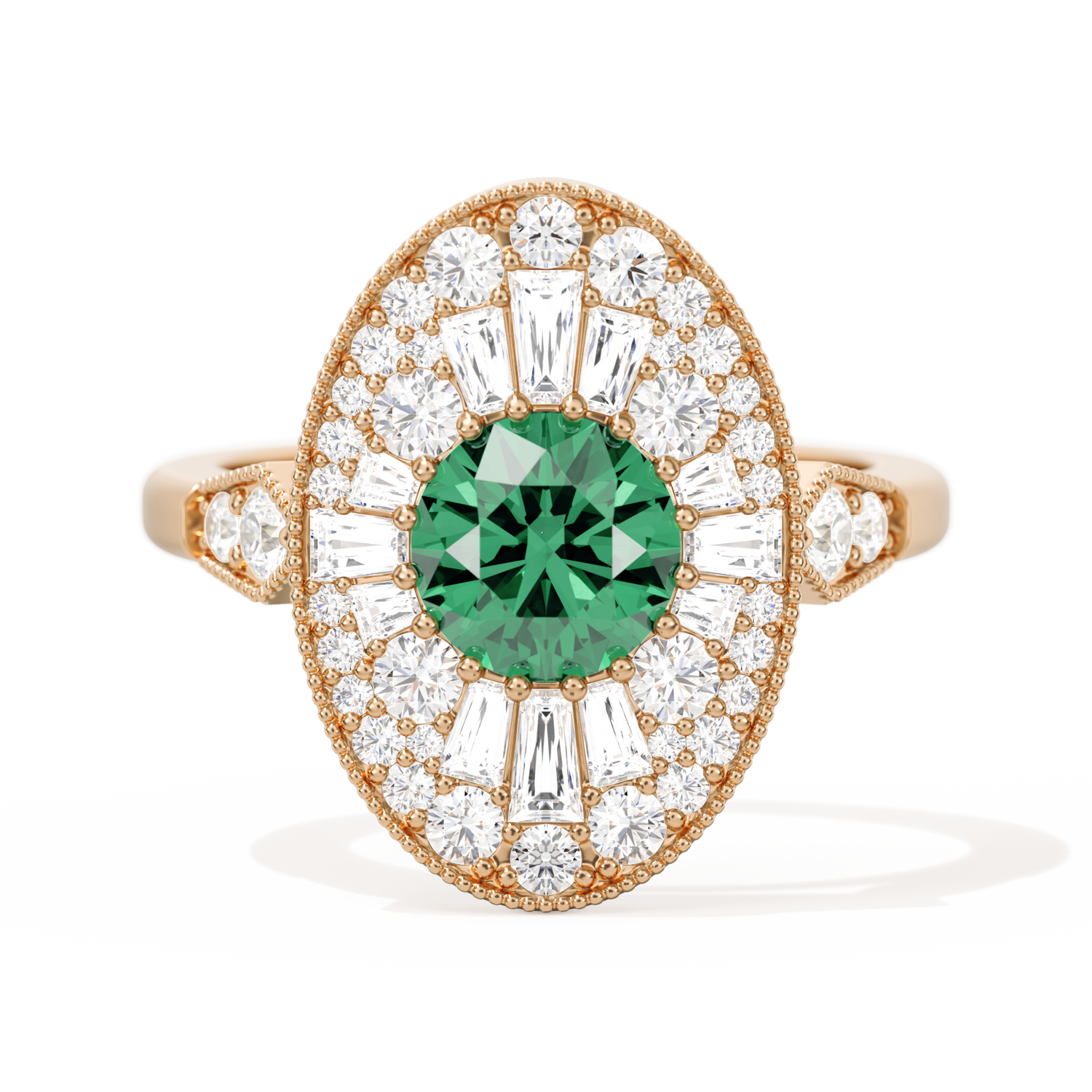 Oval Ballerina Round Center 1.00 ctw.