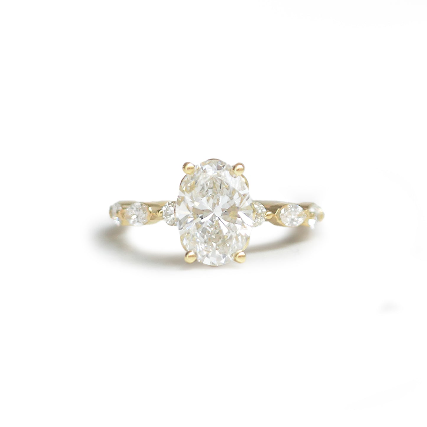 Custom Oval Diamond Engagement Ring