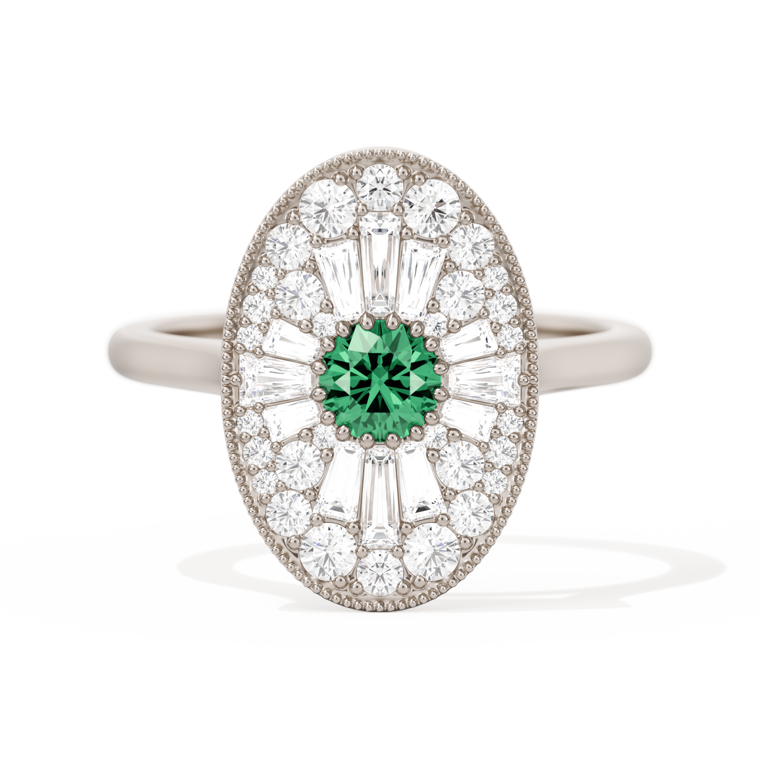 Oval Ballerina Round Center 0.35 ctw