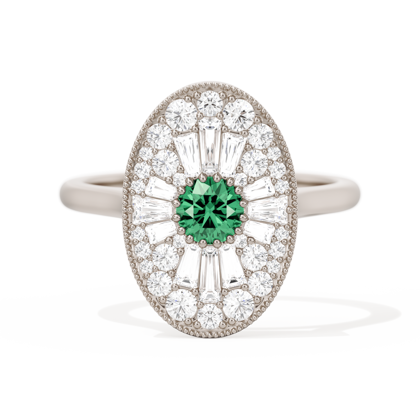 Oval Ballerina Round Center 0.35 ctw