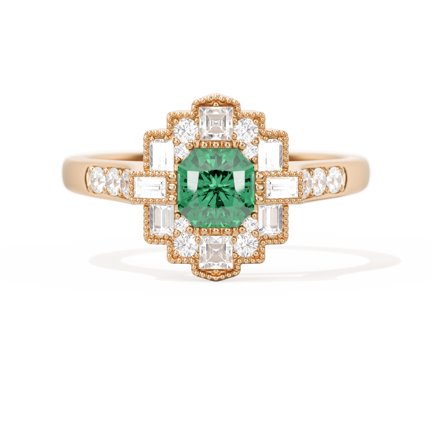 Square Deco with Asscher Cut