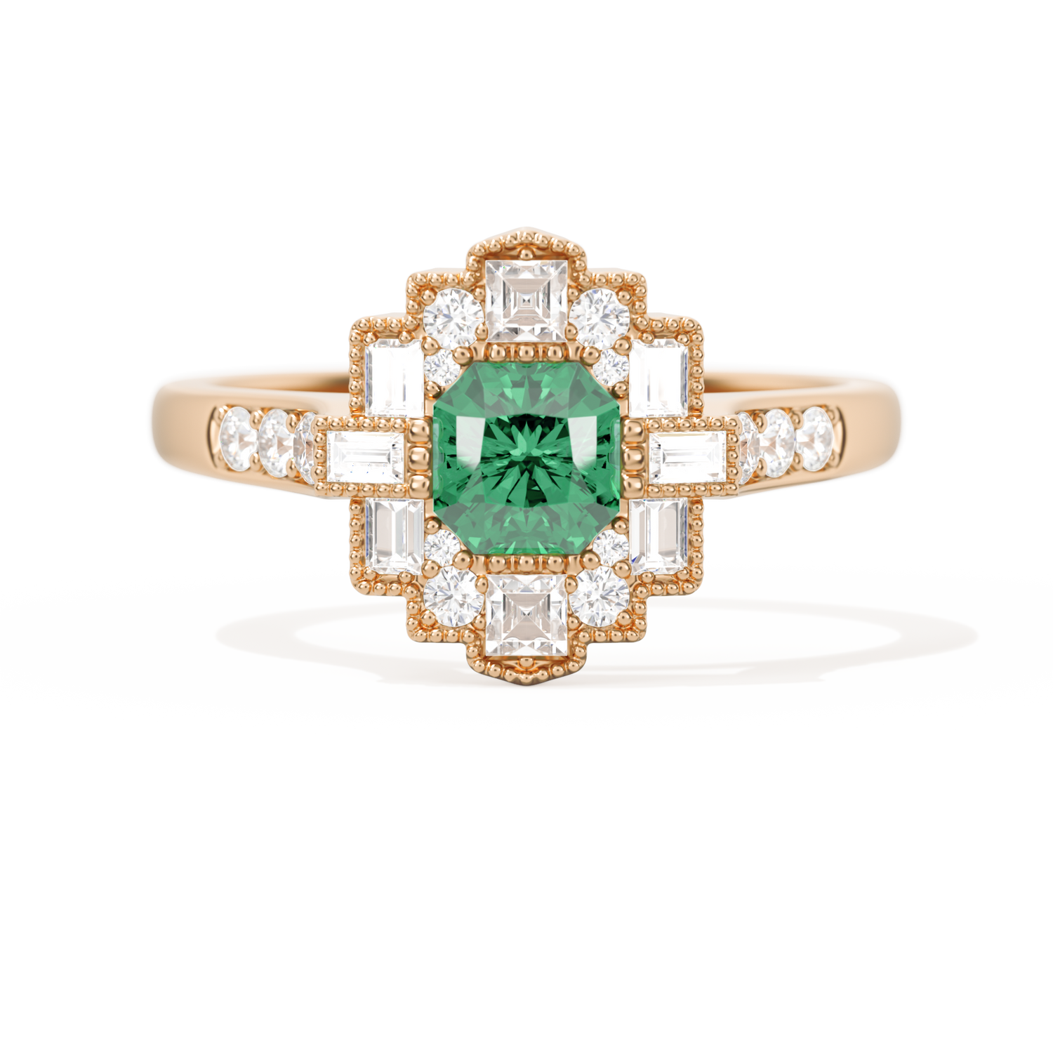 Square Deco with Asscher Cut