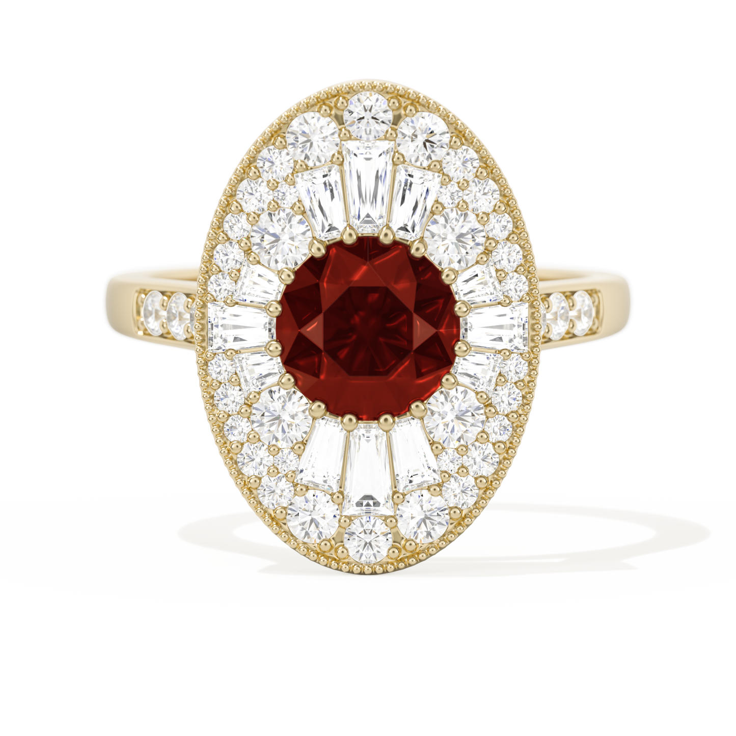 Oval Ballerina Round Center 1.00 ctw.