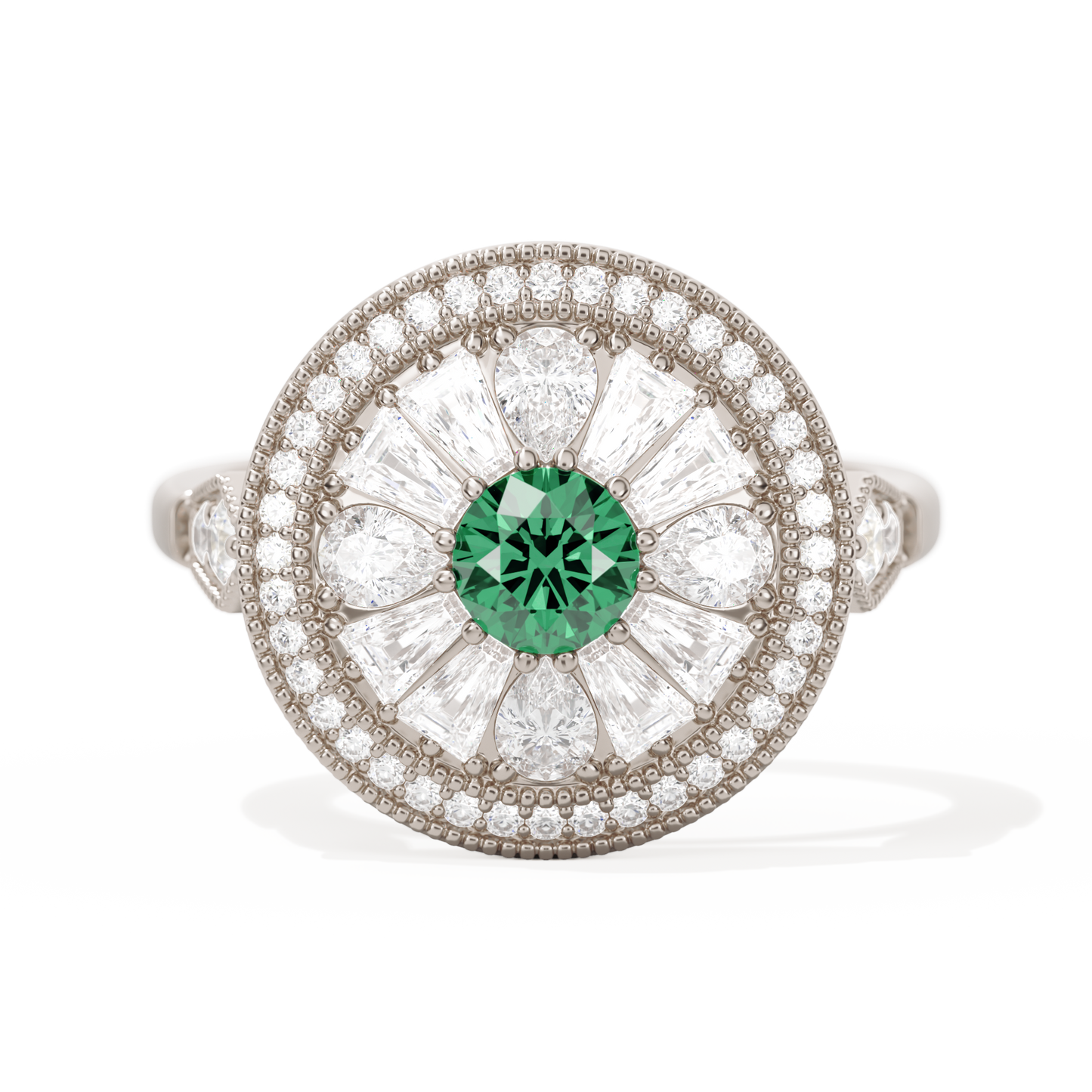 Pear & Baguette Round with Halo