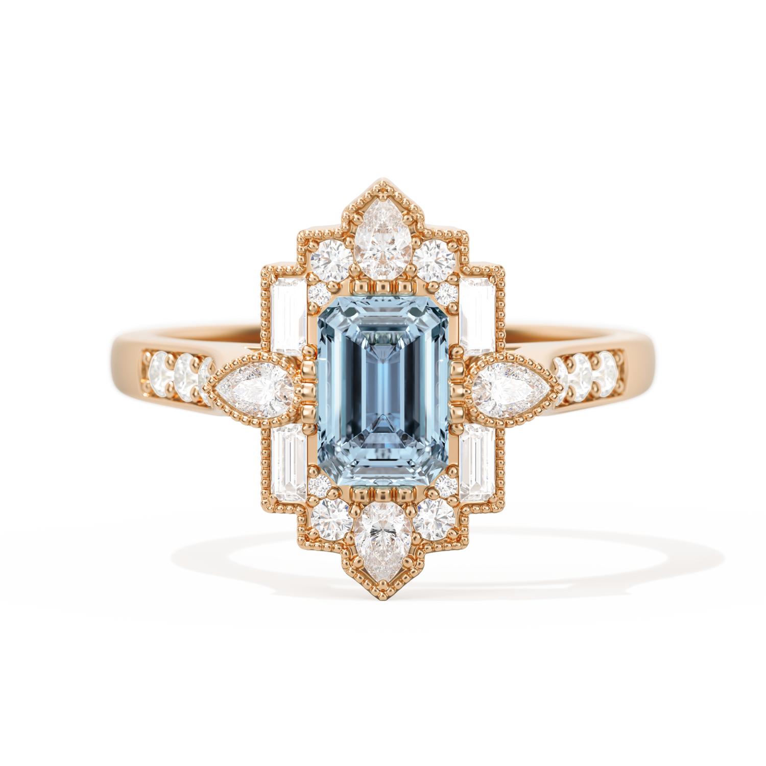 Pear Deco with 6x4 Emerald Cut