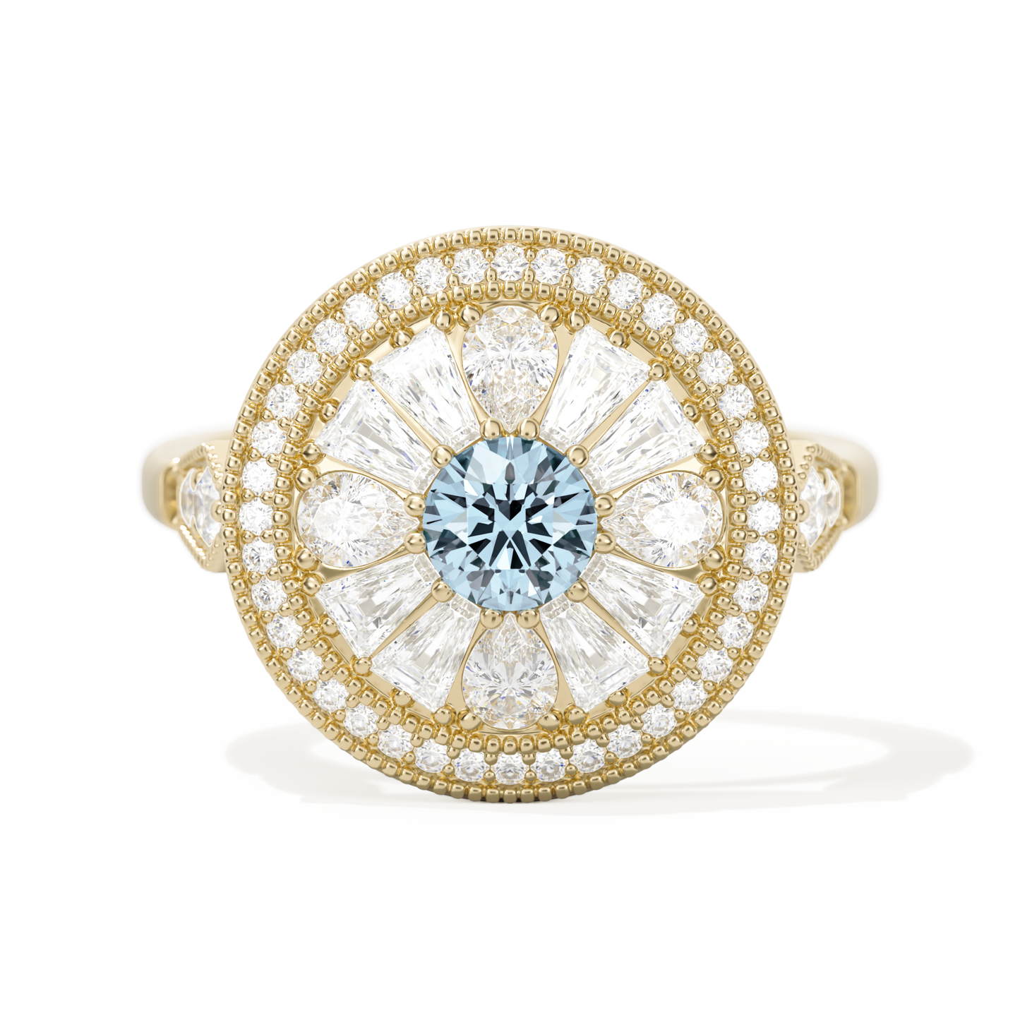 Pear & Baguette Round with Halo