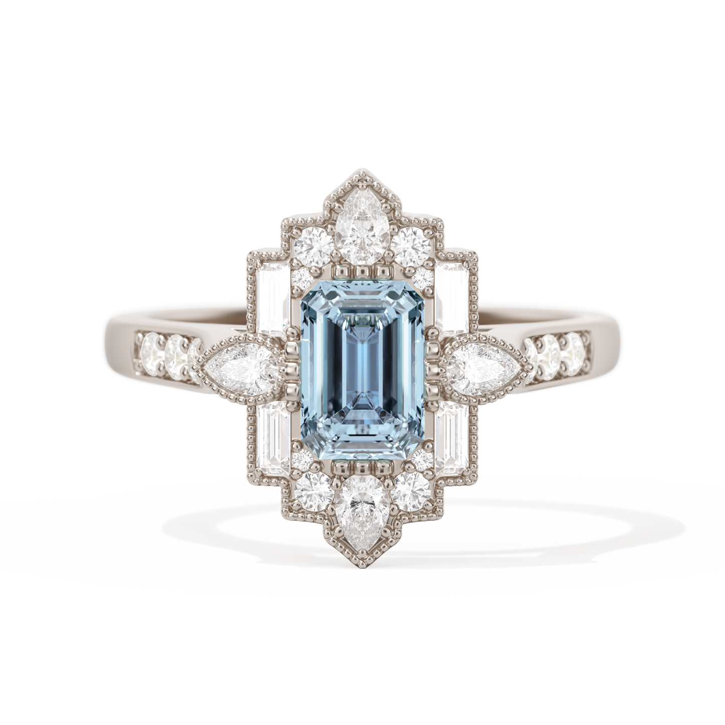 Pear Deco with 6x4 Emerald Cut