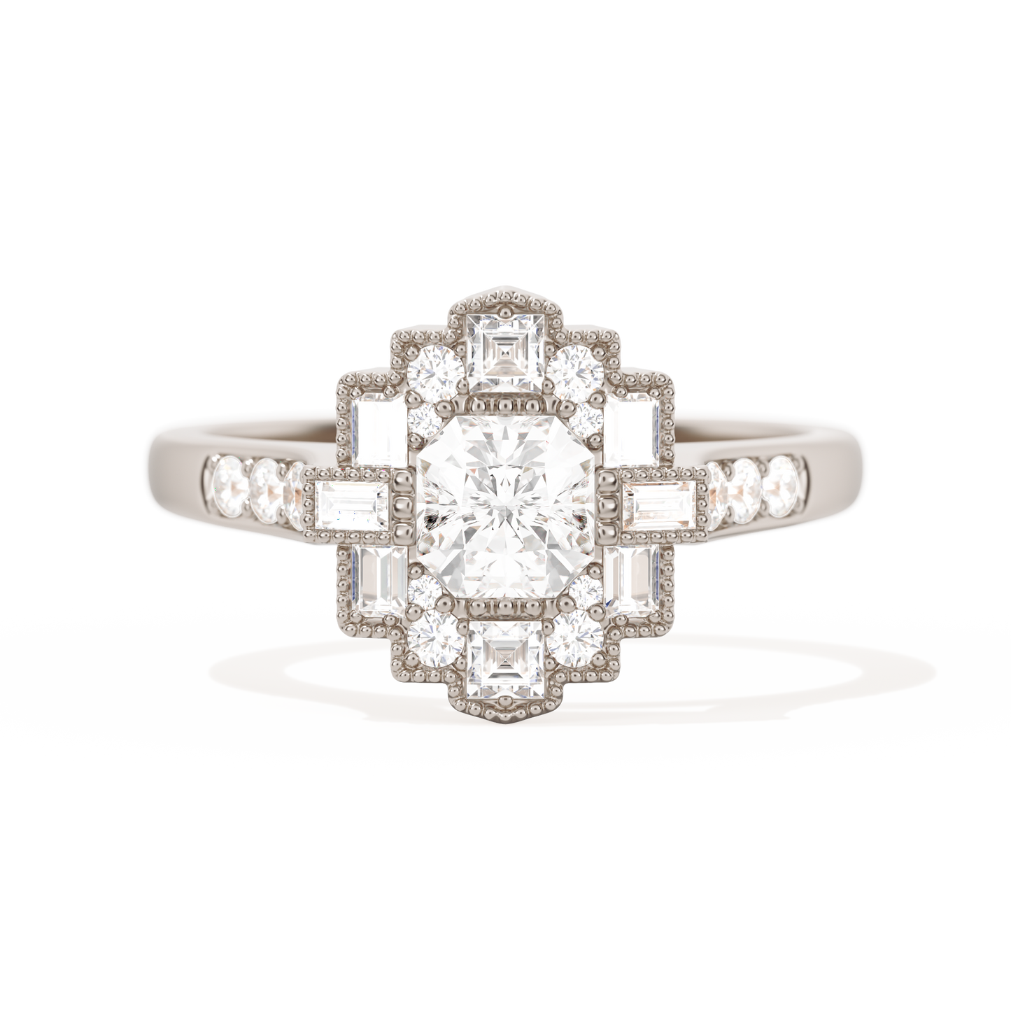 Square Deco with Asscher Cut