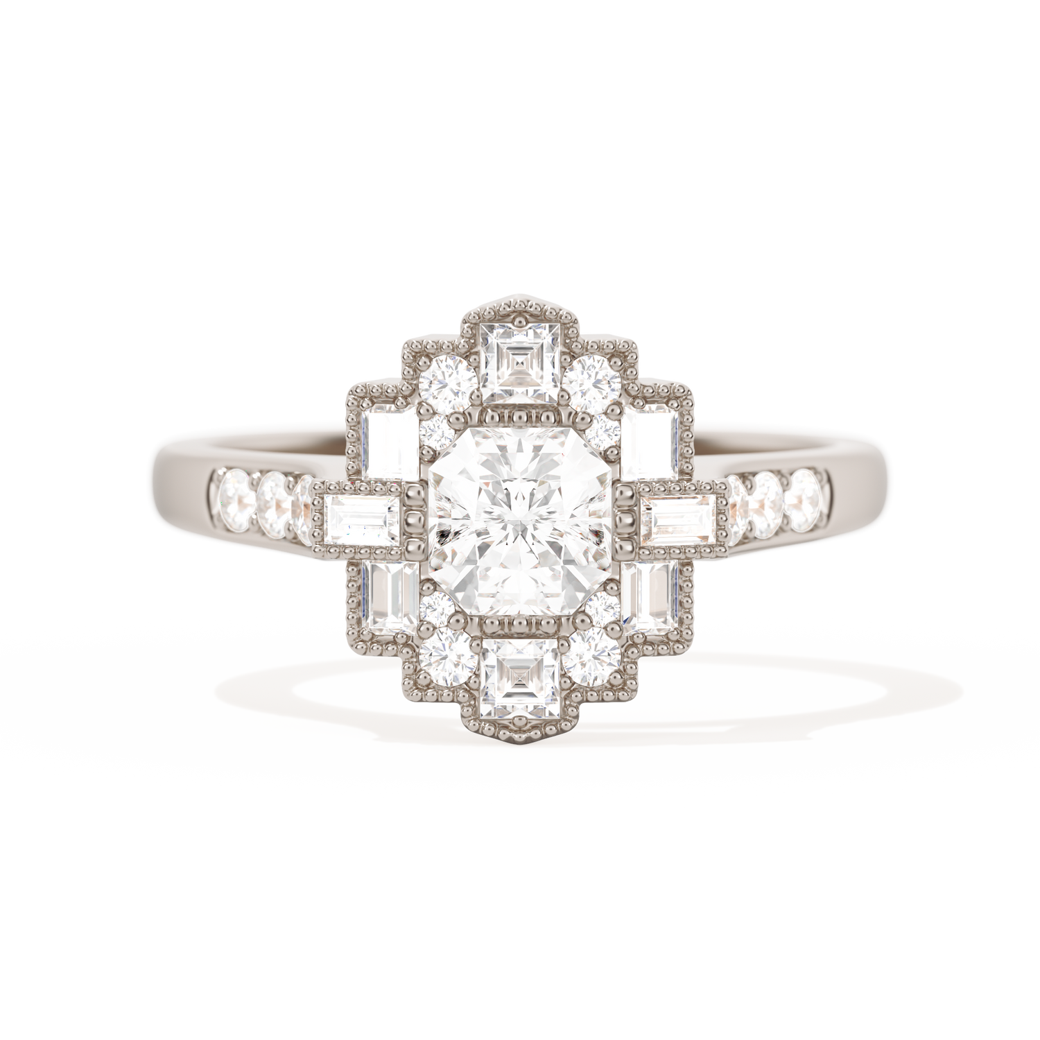 Square Deco with Asscher Cut