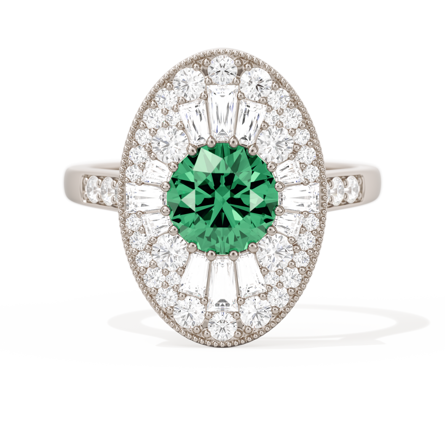 Oval Ballerina Round Center 1.00 ctw.