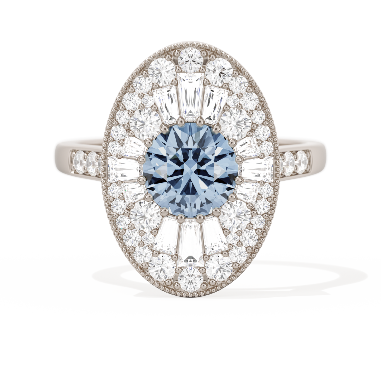 Oval Ballerina Round Center 1.00 ctw.