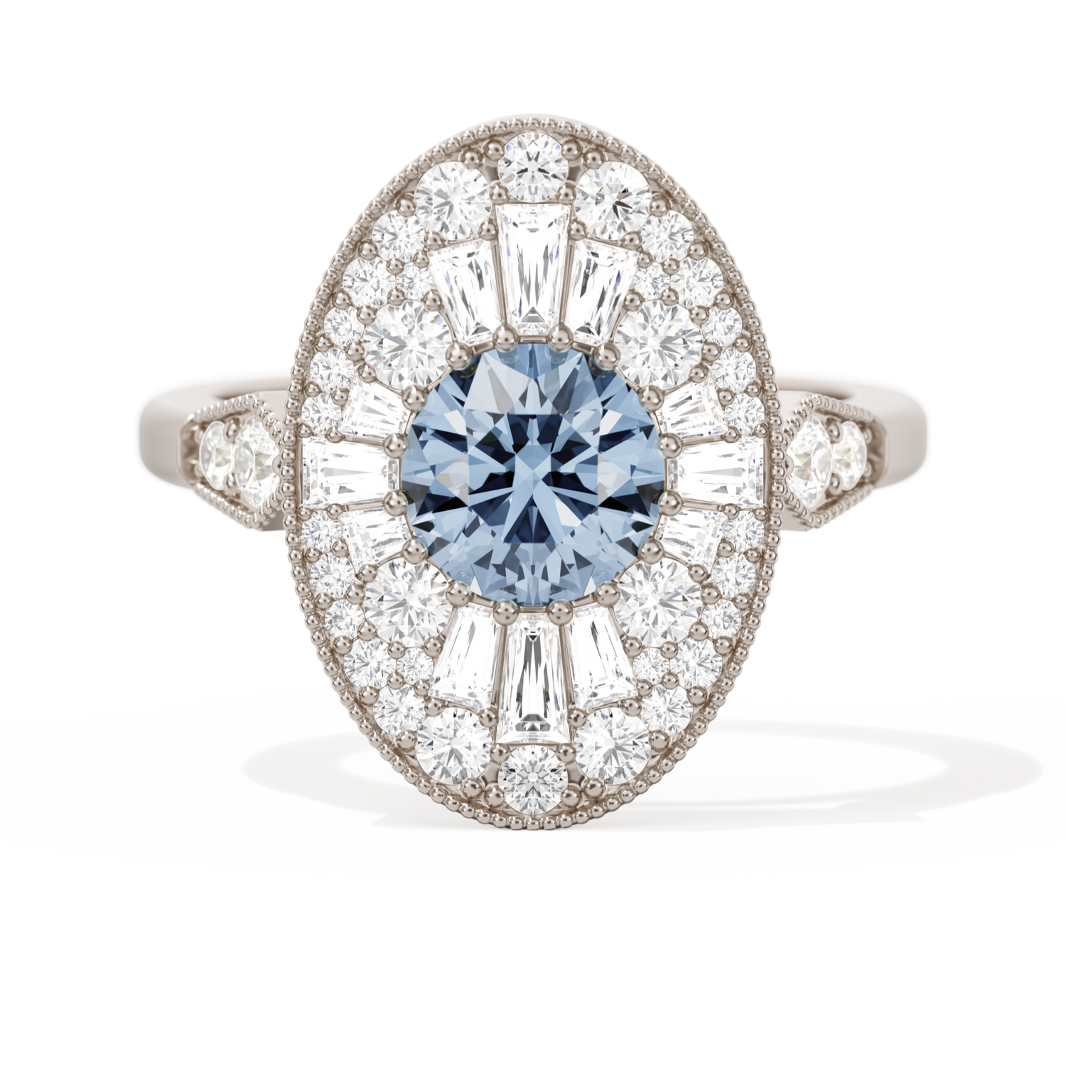 Oval Ballerina Round Center 1.00 ctw.