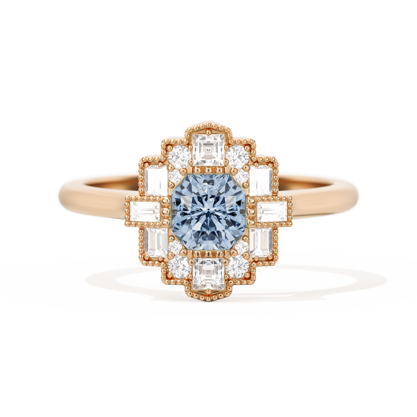 Square Deco with Asscher Cut