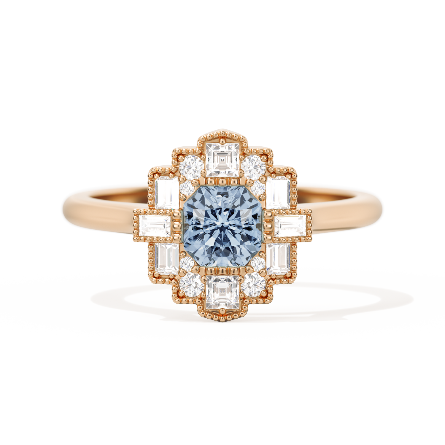 Square Deco with Asscher Cut