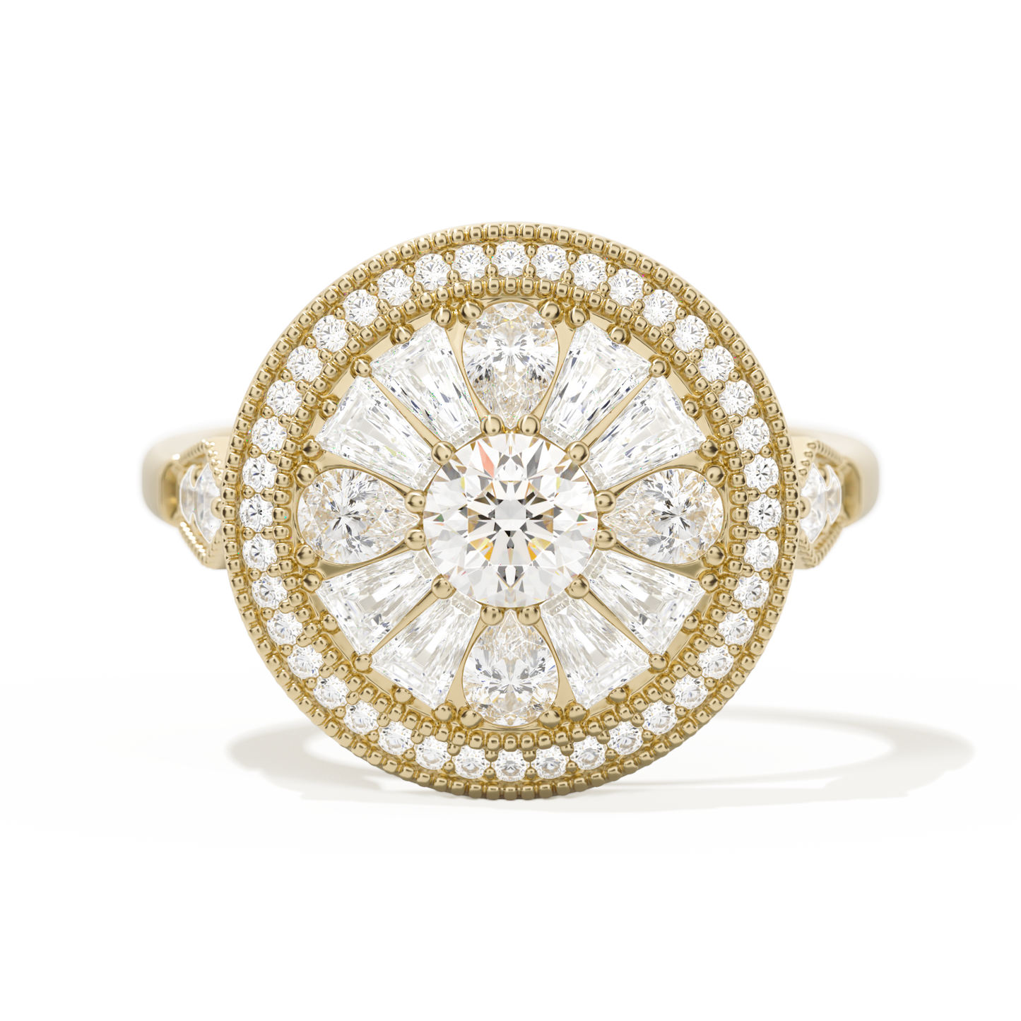 Pear & Baguette Round with Halo