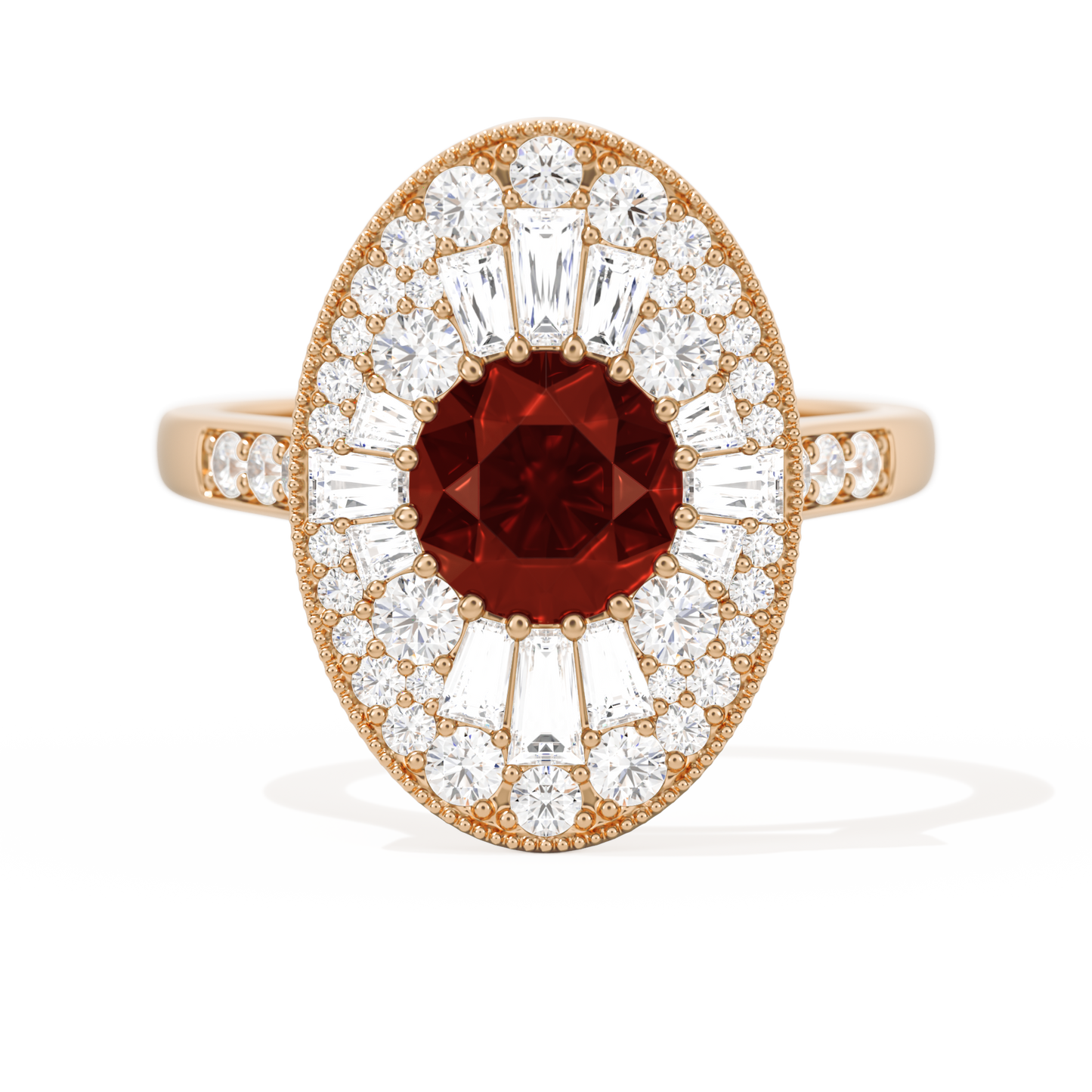 Oval Ballerina Round Center 1.00 ctw.