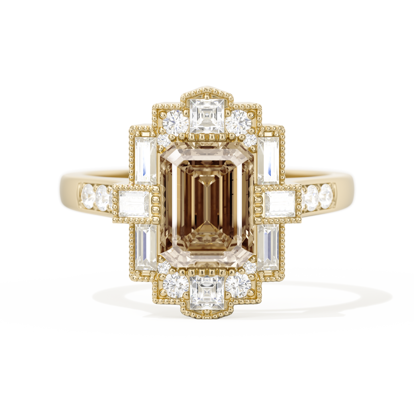 Rectangular Deco with 8x6 Emerald Cut