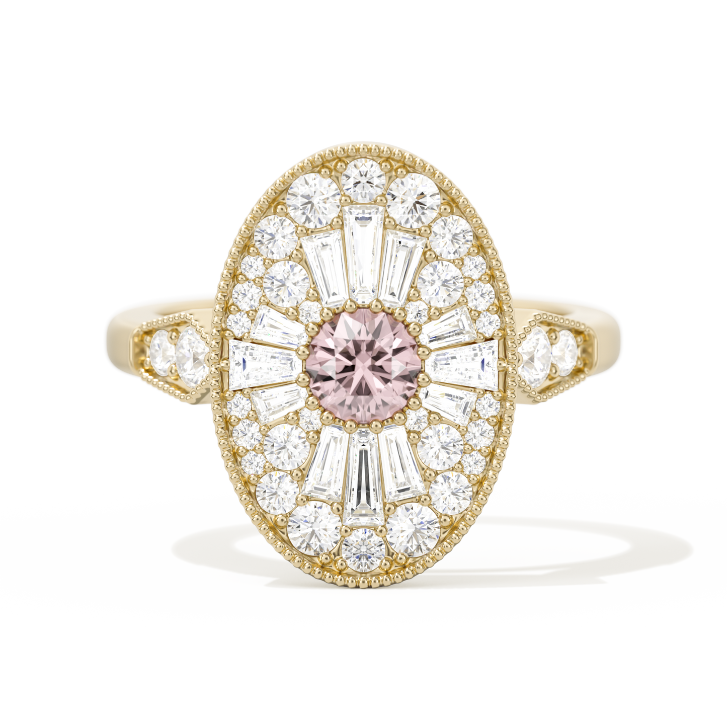 Oval Ballerina Round Center 0.35 ctw