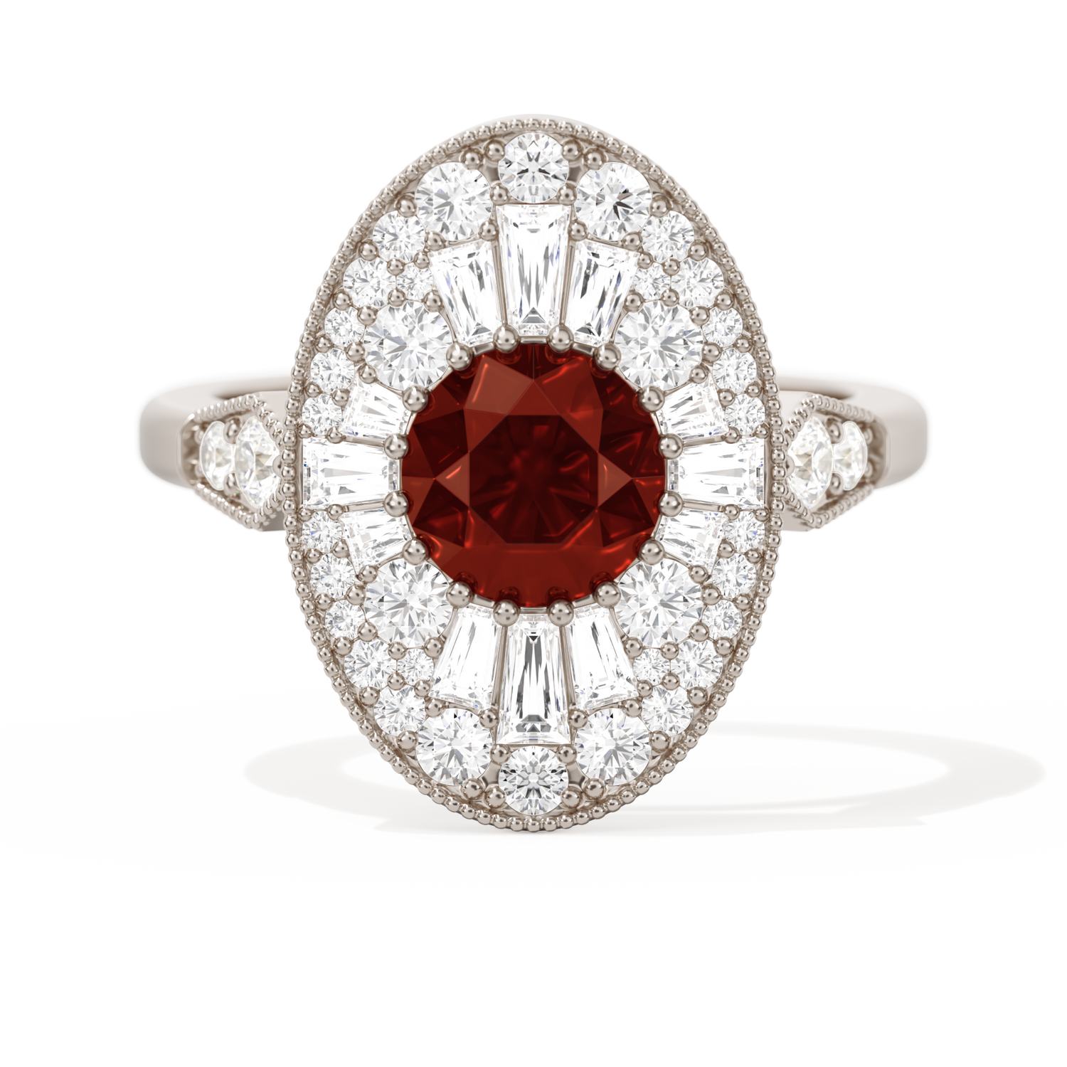 Oval Ballerina Round Center 1.00 ctw.