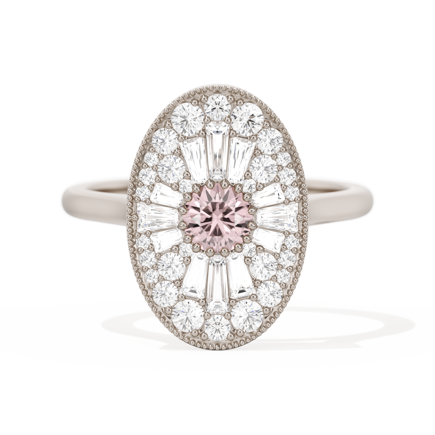 Oval Ballerina Round Center 0.35 ctw