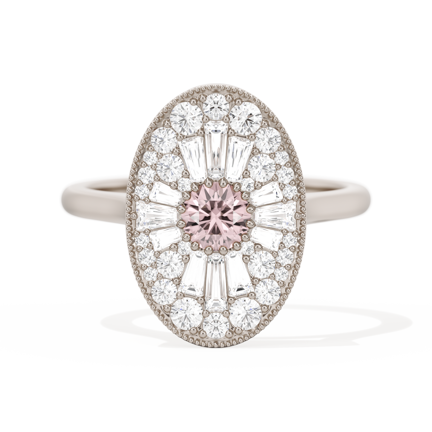 Oval Ballerina Round Center 0.35 ctw