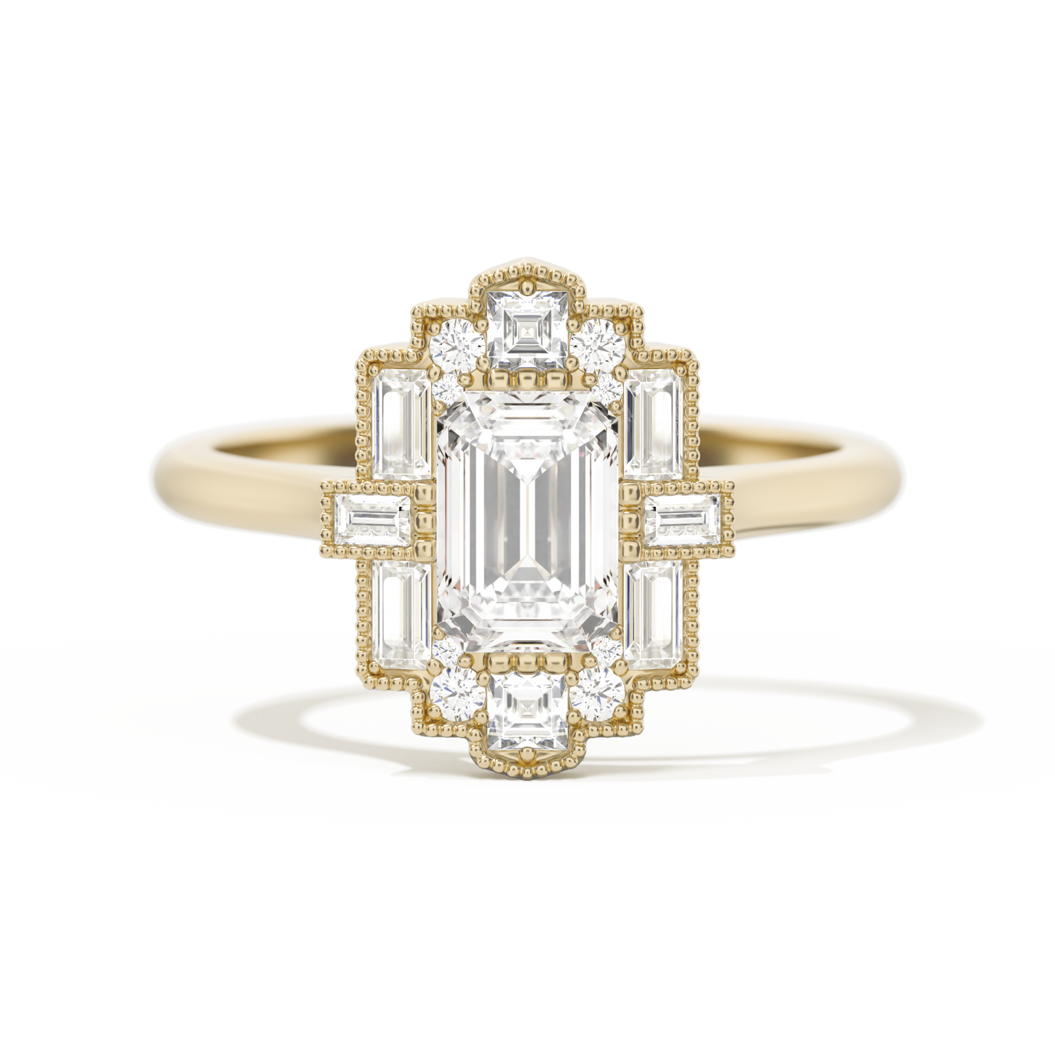 Rectangular Deco with 6x4 Emerald Cut