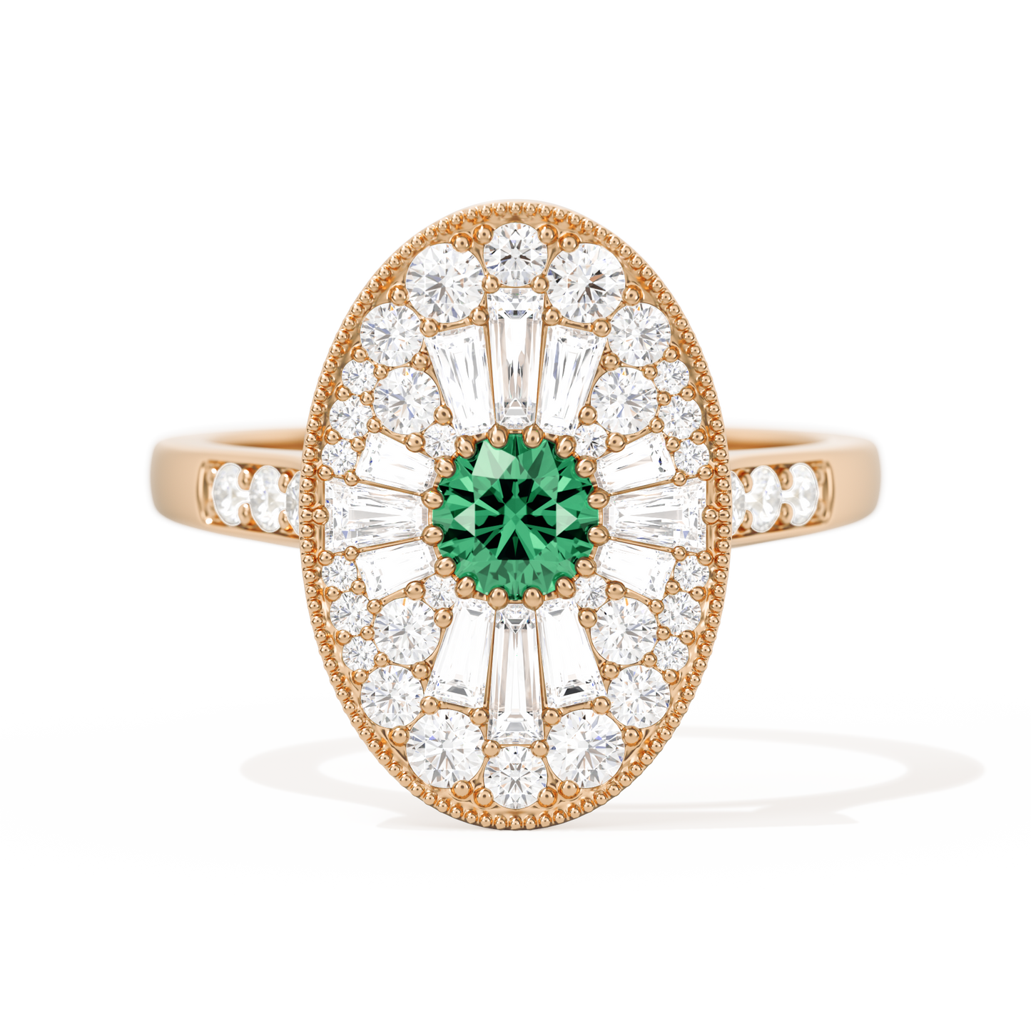 Oval Ballerina Round Center 0.35 ctw