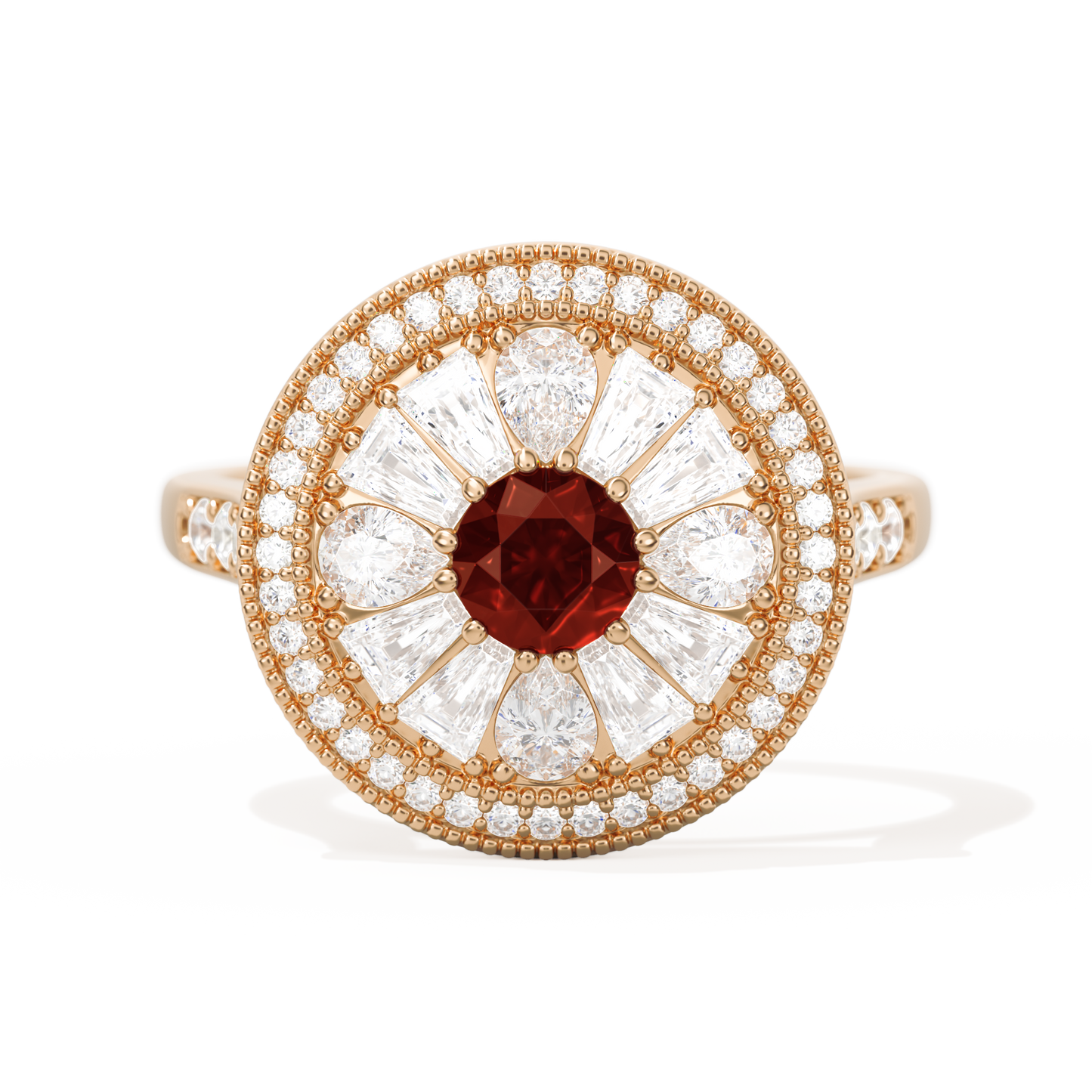 Pear & Baguette Round with Halo