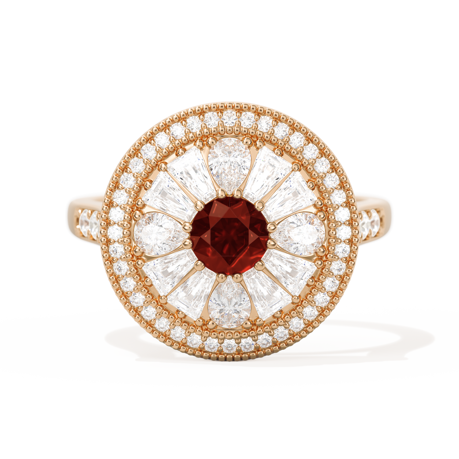 Pear & Baguette Round with Halo